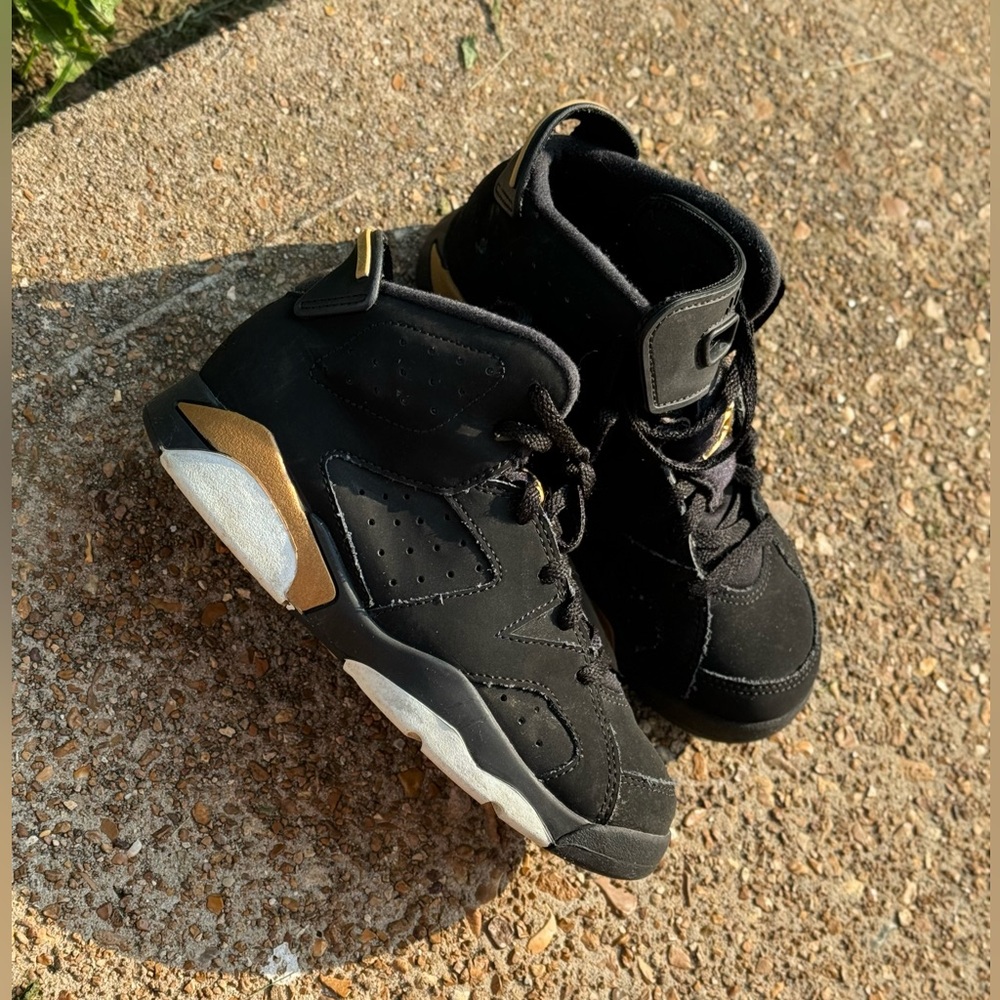 Retro 6 Black and Gold Jordans